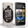 Caseflex HTC One Beer Label Quote Hard Case – Brown