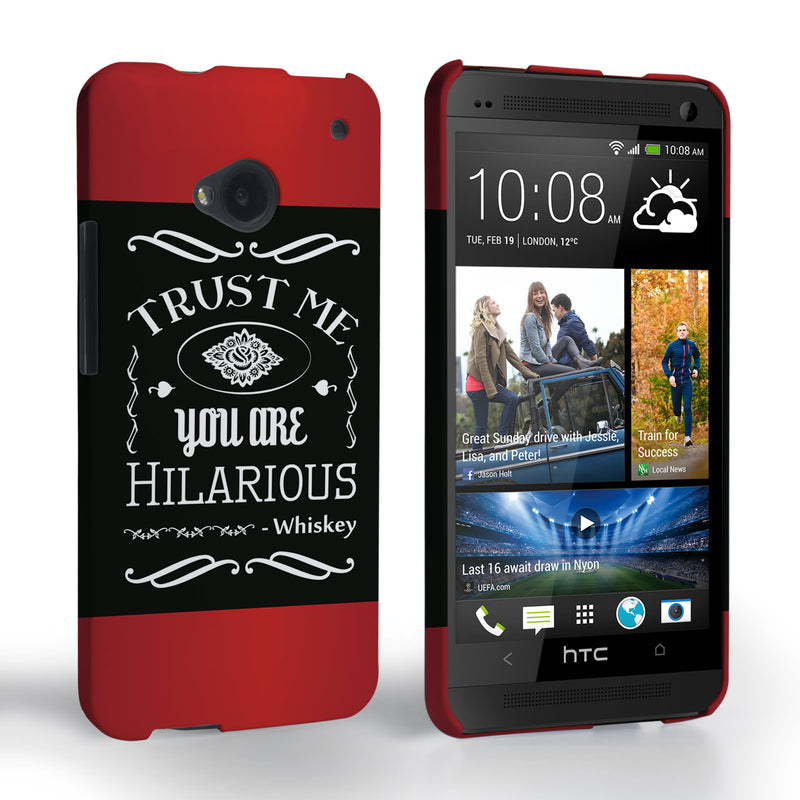 Caseflex HTC One Bourbon Whiskey Quote Hard Case – Black