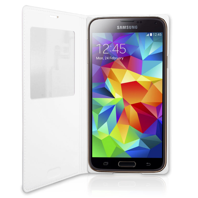 Official Samsung Galaxy S5 S View Wireless Charging Cover - White