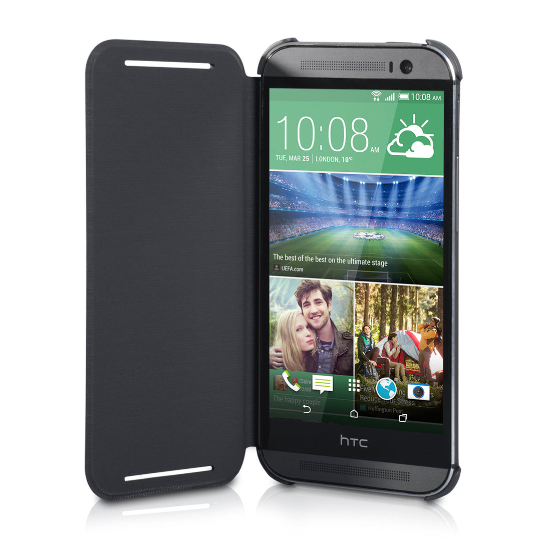 Official HTC One M8 Flip Case - Grey