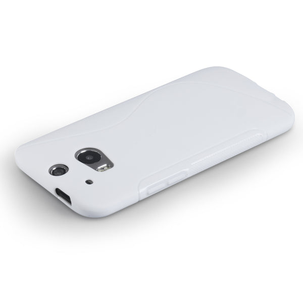 Caseflex HTC One M8 Silicone Gel S-Line Case - White