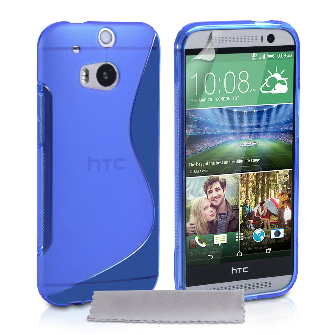 Caseflex HTC One M8 Silicone Gel S-Line Case - Blue