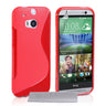 Caseflex HTC One M8 Silicone Gel S-Line Case - Red