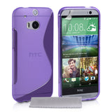 Caseflex HTC One M8 Silicone Gel S-Line Case - Purple