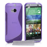 Caseflex HTC One M8 Silicone Gel S-Line Case - Purple