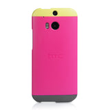 Official HTC One M8 Double Dip Hard Shell Case - Pink / Yellow