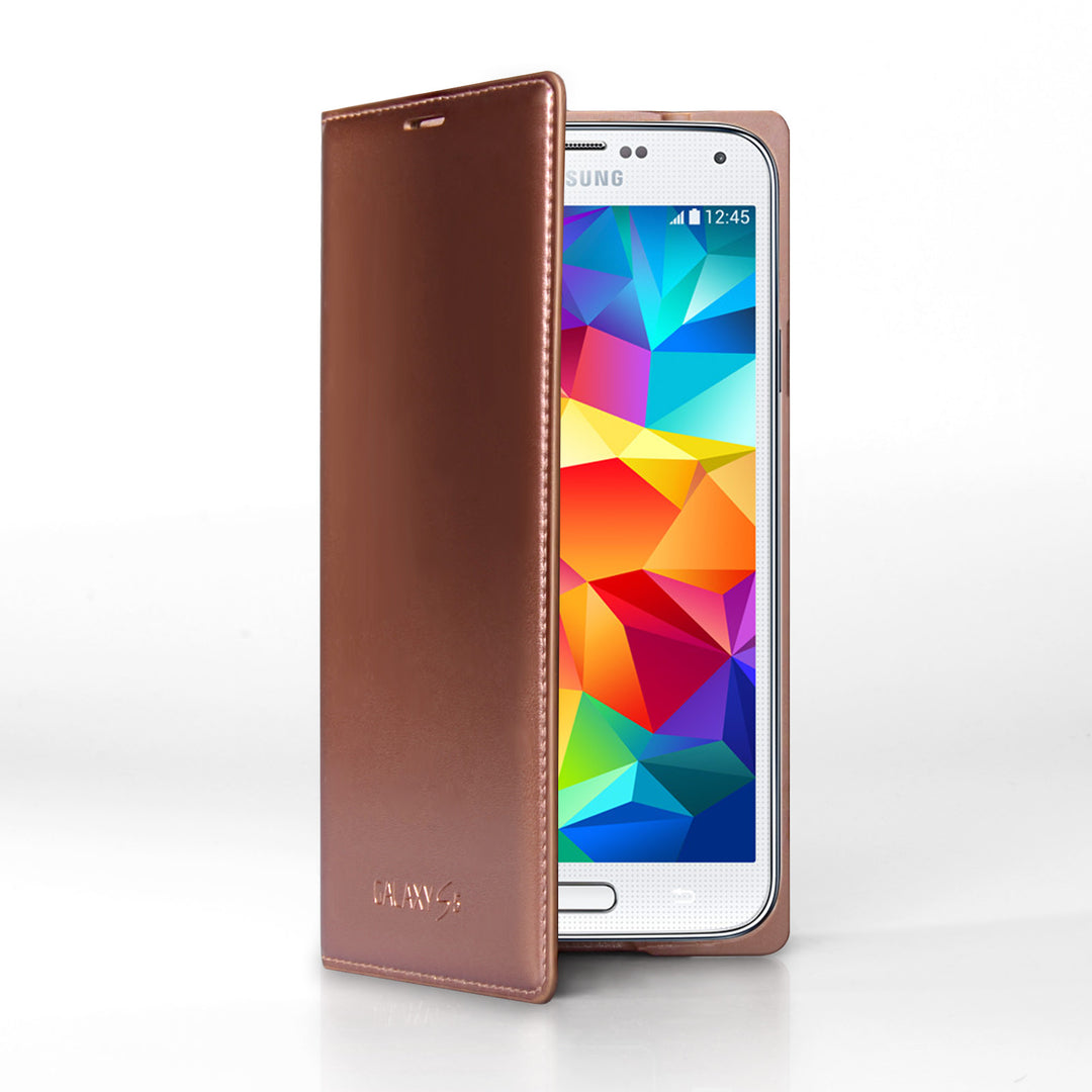 Official Samsung Galaxy S5 Flip Wallet Cover - Rose Gold