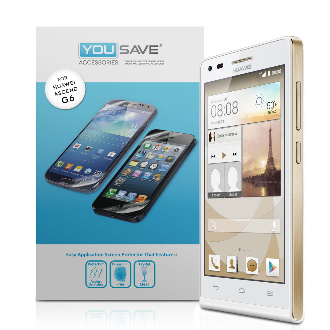 YouSave Accessories Huawei Ascend G6 Screen Protectors x5
