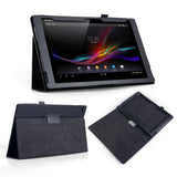 YouSave Sony Xperia Z2 Tablet Textured Faux Leather Stand Case Black 