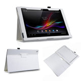 YouSave Sony Xperia Z2 Tablet Textured Faux Leather Stand Case White 