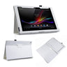 Yousave Accessories Sony Xperia Z2 Tablet Textured Leather-Effect Stand Case - White