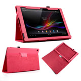 YouSave Sony Xperia Z2 Tablet Textured Faux Leather Stand Case Hot Pink 