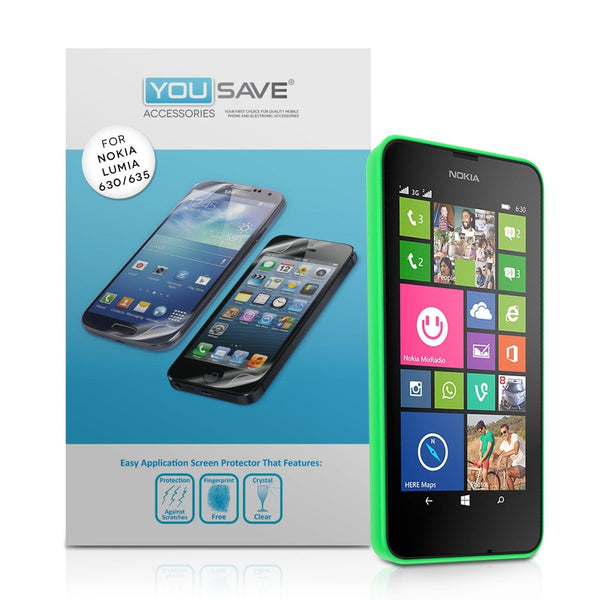 Yousave Accessories Nokia Lumia 630 Screen Protectors X3 - Mobile Madhouse