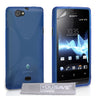 Yousave Accessories Sony Xperia Miro Silicone Gel X-Line Case - Blue