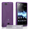 Yousave Accessories Sony Xperia Miro Silicone Gel X-Line Case - Purple