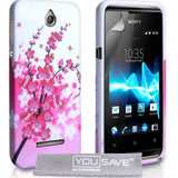 YouSave Accessories Sony Xperia Miro Floral Bee Silicone Gel Case