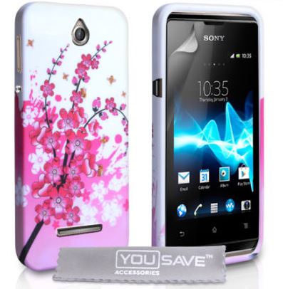 YouSave Accessories Sony Xperia Miro Floral Bee Silicone Gel Case