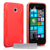 Caseflex Nokia Lumia 635 Silicone Gel S - Line Case - Red - Mobile Madhouse
