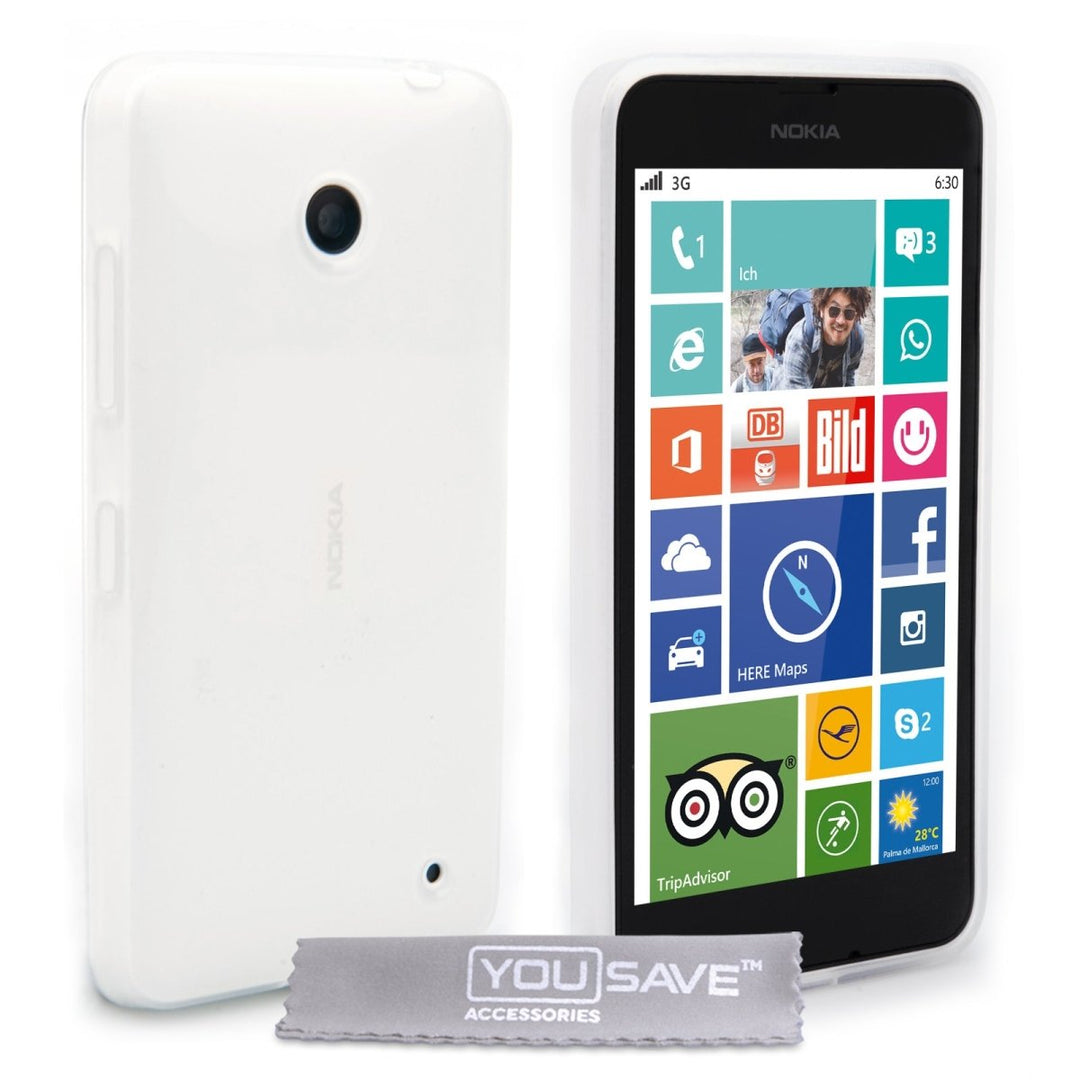 Yousave Accessories Nokia Lumia 635 Silicone Gel Case - Clear - Mobile Madhouse