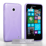 Yousave Accessories Nokia Lumia 635 Silicone Gel X - Line Case - Purple - Mobile Madhouse