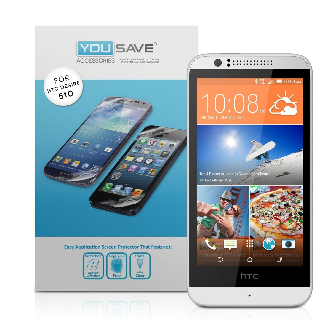 Yousave HTC Desire 510 Screen Protectors - 3 Pack - Mobile Madhouse