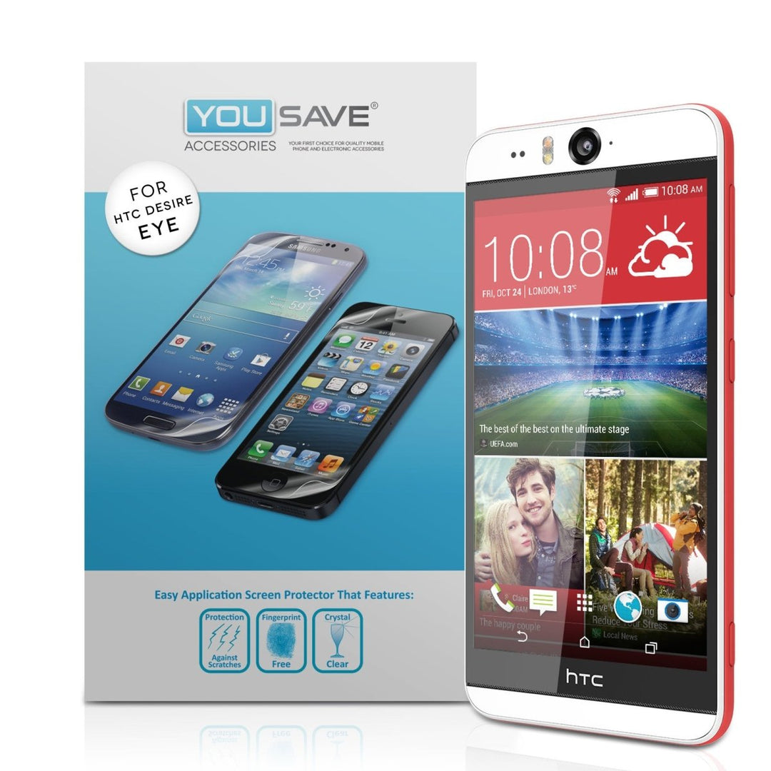 Yousave HTC Desire EYE Screen Protectors - 3 Pack - Mobile Madhouse