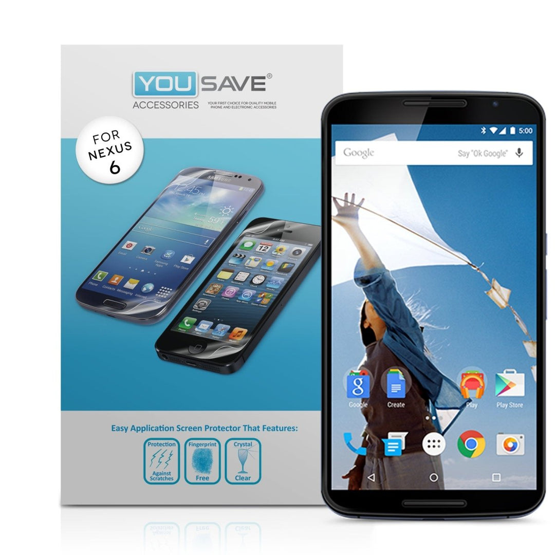 Yousave Google Nexus 6 Screen Protectors - 3 Pack - Mobile Madhouse