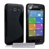 Caseflex Huawei Ascend Y530 Silicone Gel S-Line Case - Black