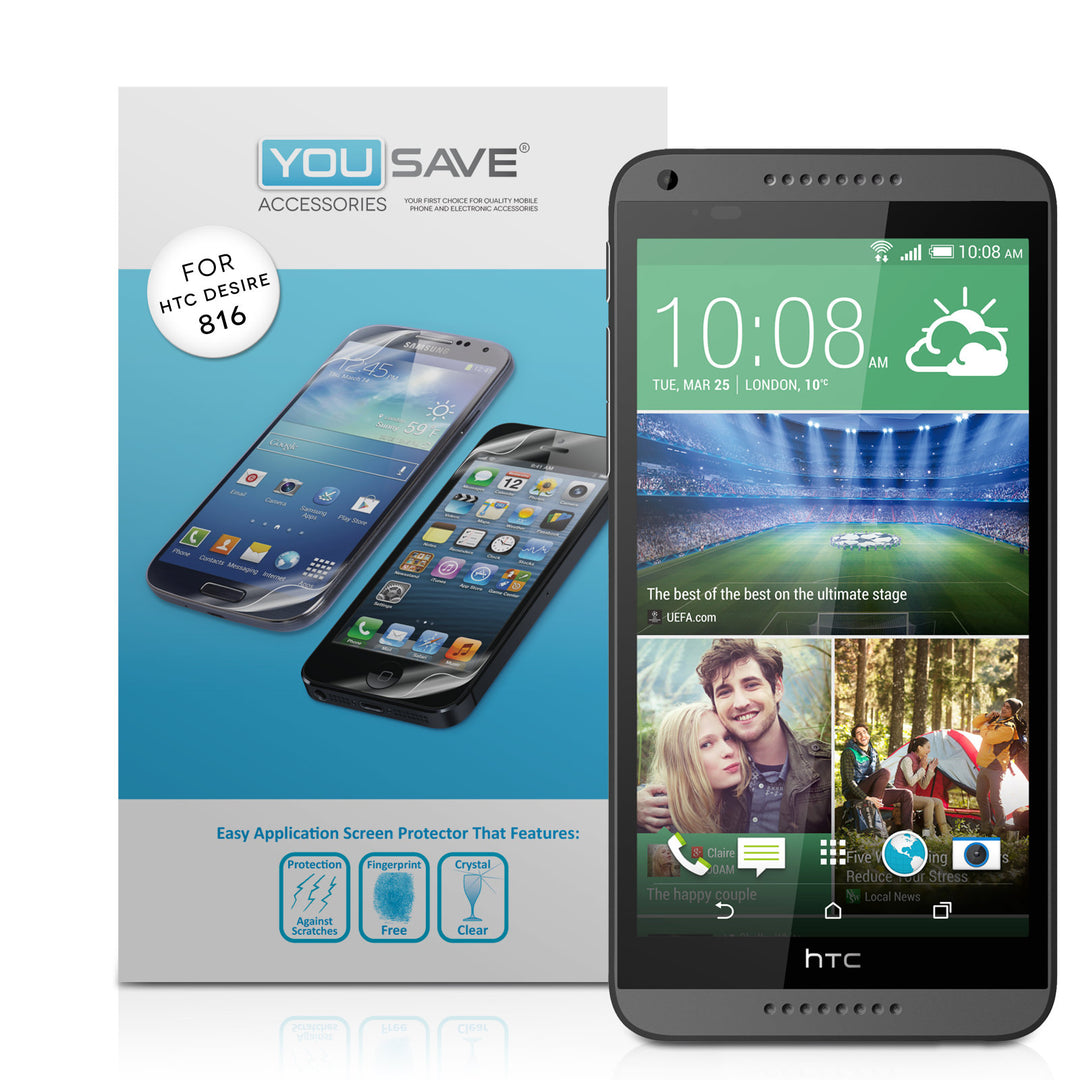 YouSave Accessories HTC Desire 816 Screen Protectors x5