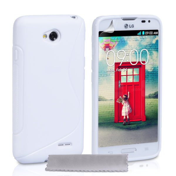 Caseflex LG L70 Silicone Gel S-Line Case - White