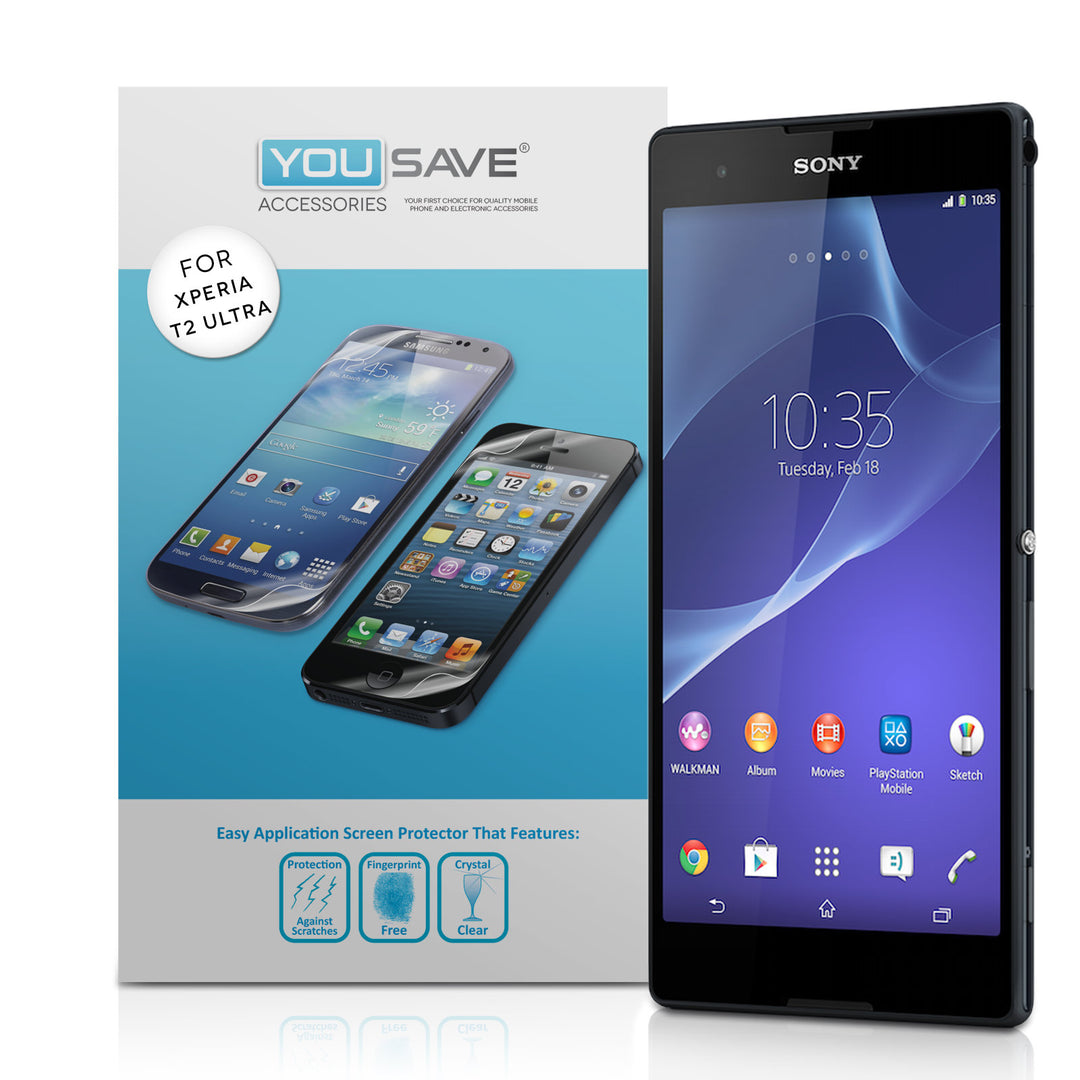 YouSave Accessories Sony Xperia T2 Ultra Screen Protectors x3