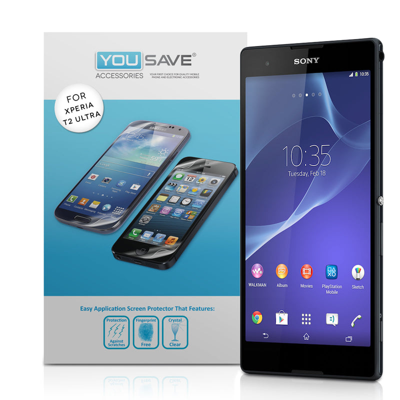 YouSave Accessories Sony Xperia T2 Ultra Screen Protectors x5