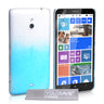 Yousave Accessories Nokia Lumia 1320 Raindrop Hard Case - Blue-Clear