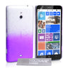 Yousave Accessories Nokia Lumia 1320 Raindrop Hard Case - Purple-Clear