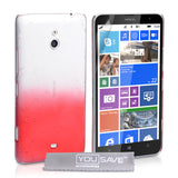 YouSave Accessories Nokia Lumia 1320 Raindrop Hard Case - Red-Clear