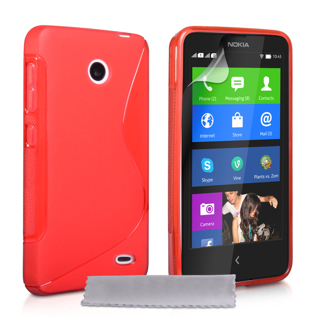 Caseflex Nokia X Silicone Gel S-Line Case - Red