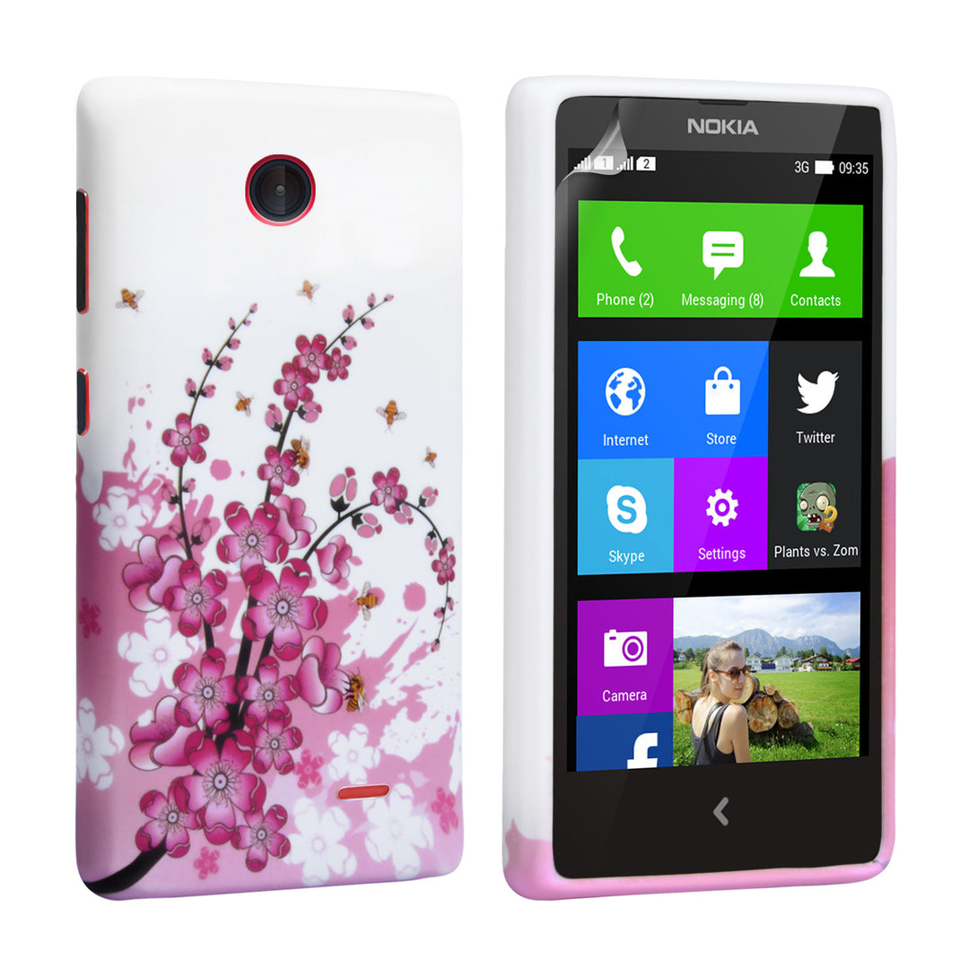 YouSave Accessories Nokia X Floral Bee Silicone Gel Case