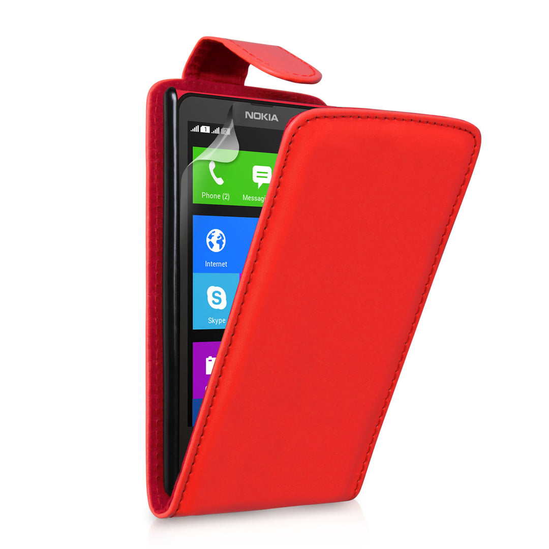 YouSave Accessories Nokia X Leather-Effect Flip Case - Red
