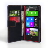 YouSave Accessories Nokia X Leather-Effect Wallet Case - Black