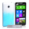 Yousave Accessories Nokia X Raindrop Hard Case - Blue-Clear