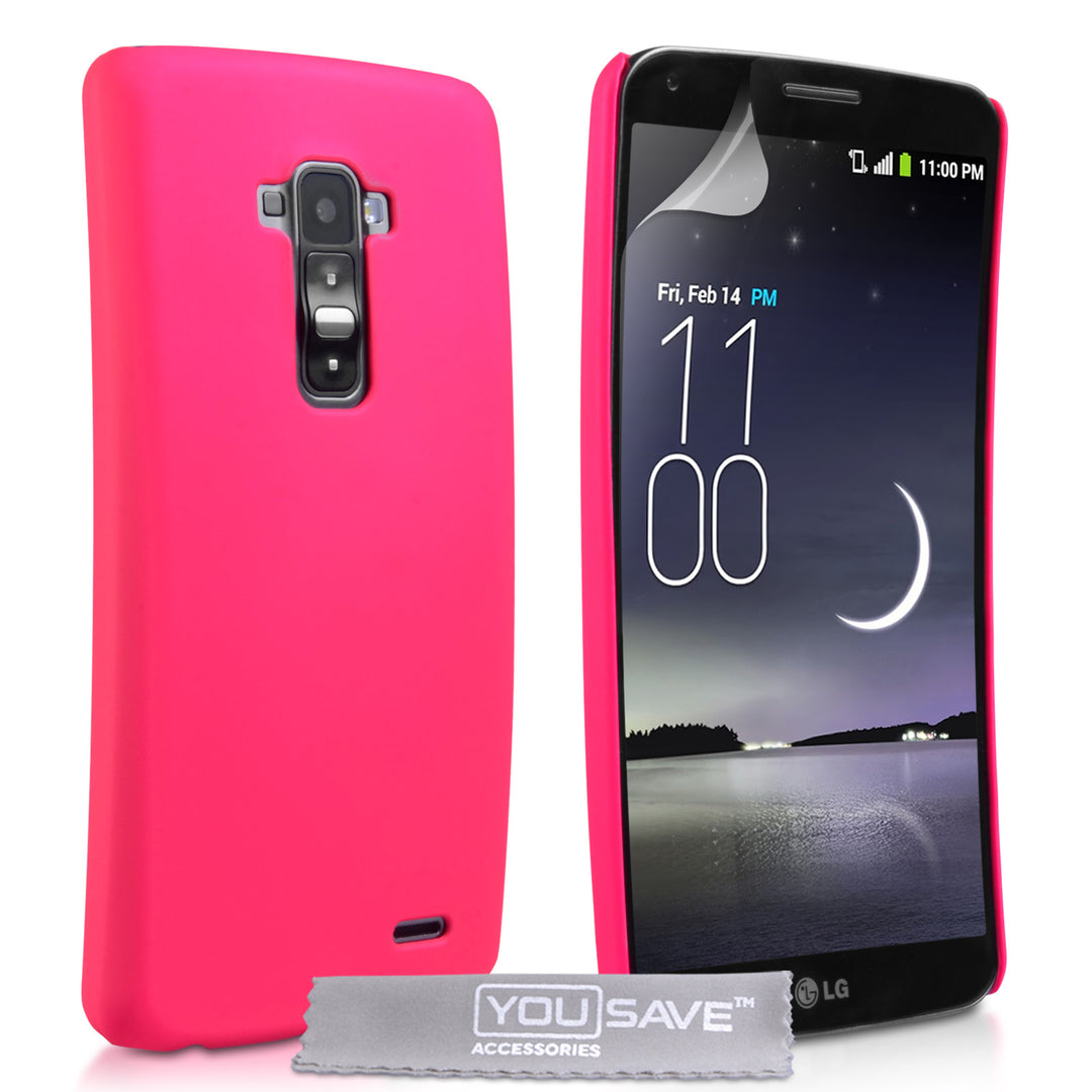 YouSave Accessories LG G Flex Hard Hybrid Case - Hot Pink