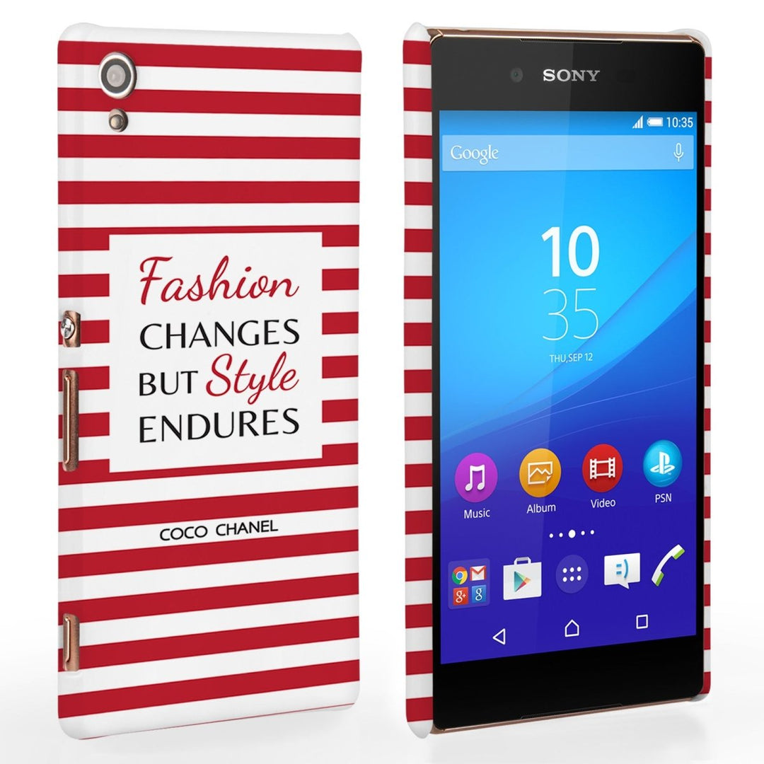 Sony Xperia Z3 Plus Chanel Fashion Changes Quote Case – Red - Mobile Madhouse