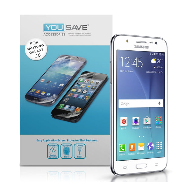 Yousave Accessories Samsung Galaxy J5 Screen Protectors X5 - Mobile Madhouse
