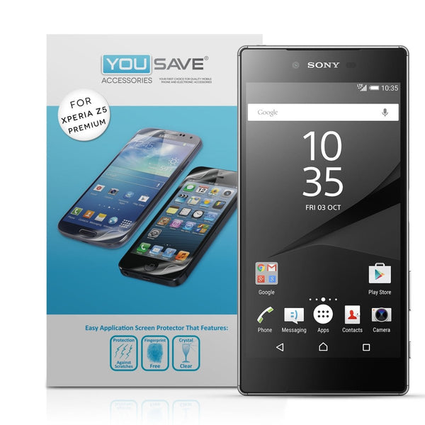 Yousave Sony Xperia Z5 Premium Screen Protectors - 5 Pack - Mobile Madhouse