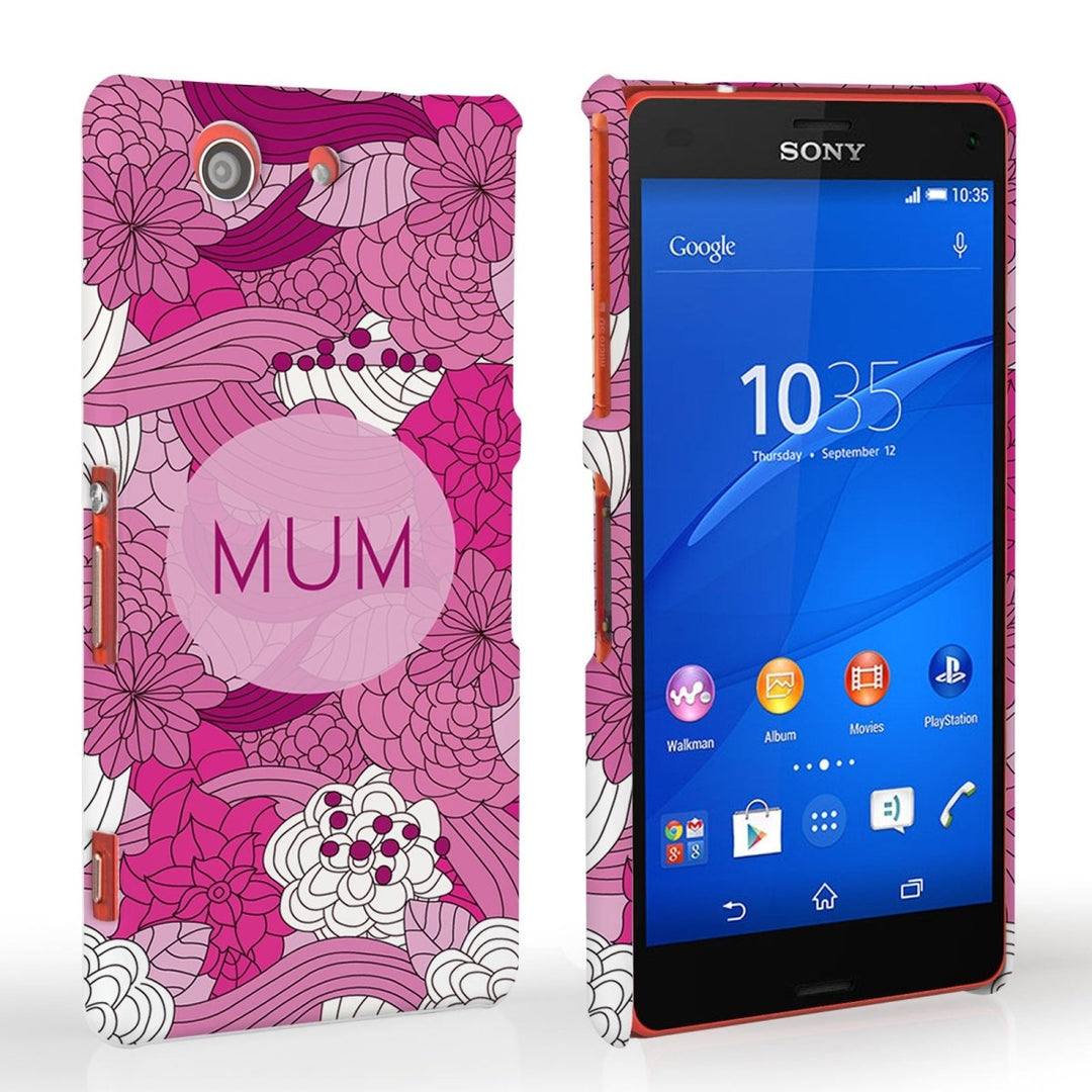 Caseflex Sony Xperia Z3 Compact Retro Swirl Mum Case - Pink - Mobile Madhouse