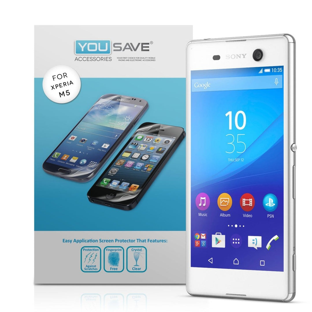 Yousave Sony Xperia M5 Screen Protectors - 5 Pack - Mobile Madhouse