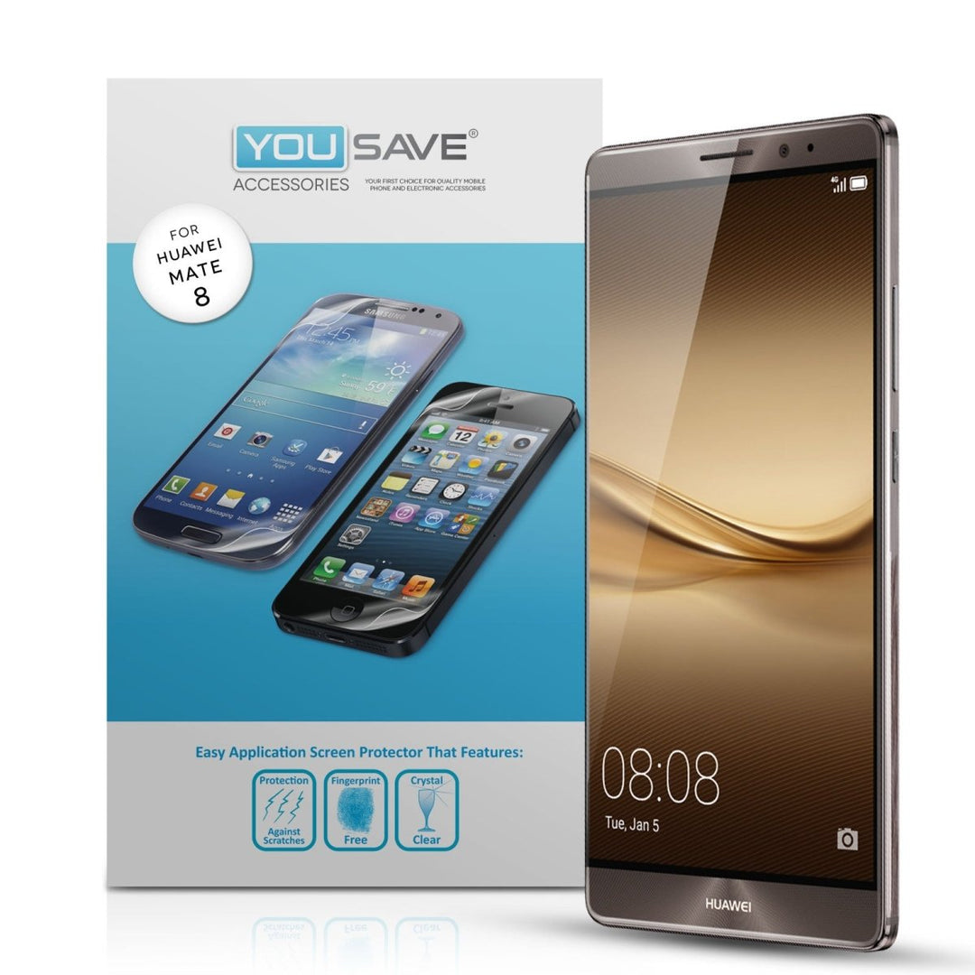 Yousave Huawei Mate 8 Screen Protectors - 5 Pack - Mobile Madhouse