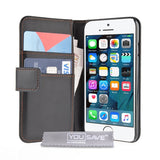 Yousave Accessories iPhone SE Leather Effect Wallet Case - Black - Mobile Madhouse