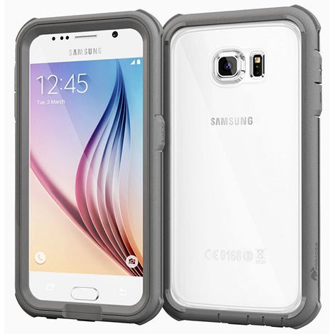 Roocase Samsung Galaxy S6 Glacier Tough Hybrid PC Rugged Case - Grey - Mobile Madhouse