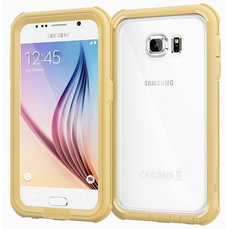 Roocase Samsung Galaxy S6 Glacier Tough Hybrid PC TPU Rugged Case - Gold - Mobile Madhouse